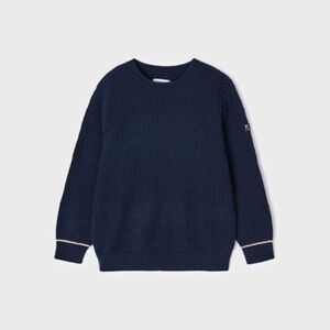 Size 3 Toddler Boys Mayoral Navy Textured Knit Sweater
